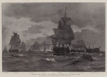 Zum Gedenken an Nelson, die Schlacht von Trafalgar, 21. Oktober 1803